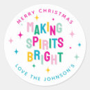 Search for making stickers Making spirits bright