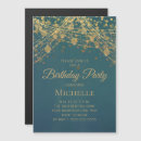 Search for teal gold birthday invitations Modern