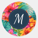 Search for tropical monogram stickers Floral