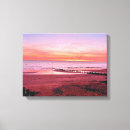 Search for pink sunset canvas prints Water