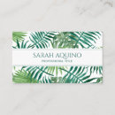 Search for leaves business cards Green