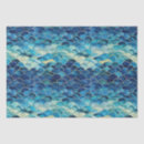 Search for blue ocean waves tissue paper Mermaid