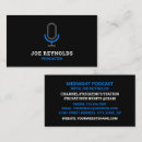 Search for microphone business cards Podcaster
