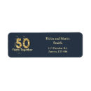 Search for 50th anniversary party return address labels Gold