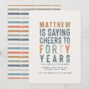 Search for rustic 40th birthday invitations Blue