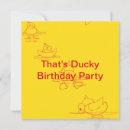 Search for ducky birthday invitations Ducks