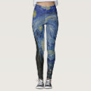 Search for van gogh starry night leggings Blue