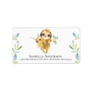 Search for sloth return address labels Cute