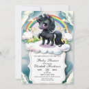 Search for the black unicorn invitations Watercolor