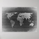 Search for black map posters World
