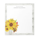Search for watercolor sunflower notepads Rustic