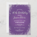 Search for purple and silver birthday invitations Party