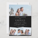 Search for minimalist photo wedding invitations Black and white