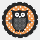 Search for orange owl stickers Halloween