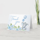 Search for elephant baby shower thank you cards Blue
