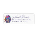 Search for native american indian return address labels Feathers