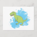 Search for watercolor dinosaur postcards Tyrannosaurus rex
