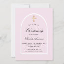 Search for pink girl christening invitations Pink and white