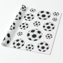 Search for soccer ball wrapping paper Black and white
