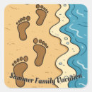 Search for footprints in the sand stickers Beach