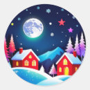 Search for winter scenes stickers Village