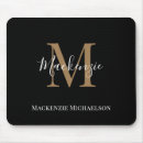 Search for black and gold mousepads Typography