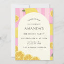 Search for lemonade birthday invitations Yellow