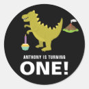Search for dinosaur 1st birthday stickers Boy