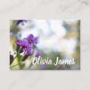 Search for purple flowers business cards Nature