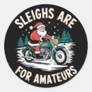 Search for classic motorbikes stickers Santa