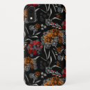 Search for black floral pattern cases Retro