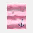 Search for navy blue and pink blankets Nautical