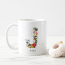 Search for floral letter mugs Feminine
