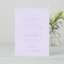 Search for lilac and silver wedding invitations For her