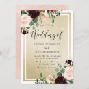 Search for wine and gold wedding invitations Burgundy