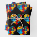 Search for autism awareness wrapping paper Support