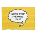 Search for dream pillowcases Typography