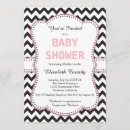 Search for chevron baby shower invitations Pink