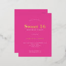 Search for hot pink sweet 16 invitations Sixteen