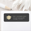 Search for dark gray return address labels Minimalist