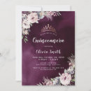 Search for plum purple quinceanera invitations Tiara