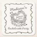 Search for bachelorette coasters Bride