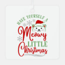 Search for cat lover christmas tree decorations Meow