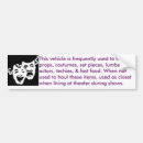 Search for theatre bumper stickers Techie