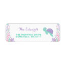 Search for unicorn return address labels Pink and gold