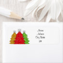 Search for glitter snowflake return address labels Red