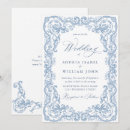 Search for renaissance wedding invitations Blue flowers
