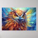 Search for abstract owl art Colourful
