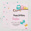 Search for owl birthday invitations Elegant
