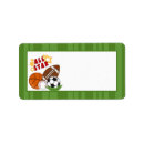 Search for basketball return address labels Soccer